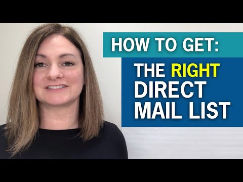 How To Get The Right Direct Mail Marketing List